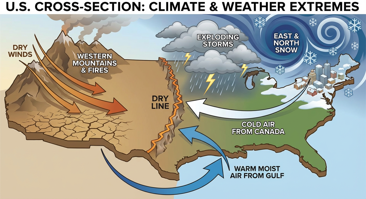 Fire, Snow, and Tornadoes: Tonight's Multi-Hazard Weather Breakdown ...